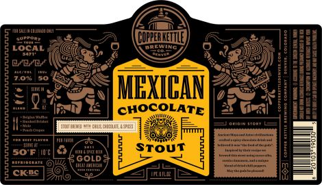 Copper Kettle Mexican Chocolate Stout Label